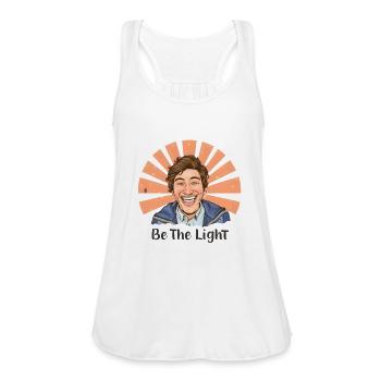 Be The Light - Women's Flowy Tank Top by Bella - white - Front - Julia (174cm)