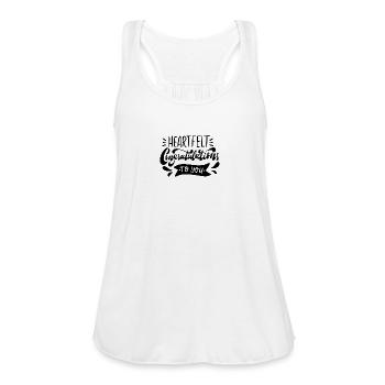 congratulations - Women's Flowy Tank Top by Bella - white - Front - Julia (174cm)