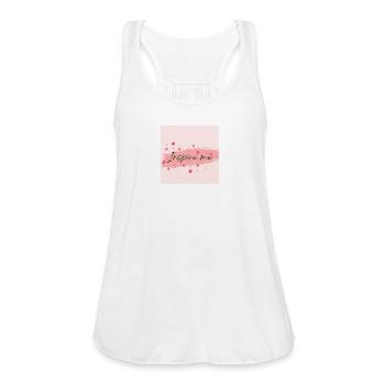 Inspire me - Women's Flowy Tank Top by Bella - white - Front - Julia (174cm)