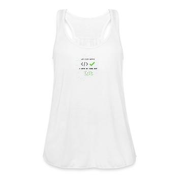 MY CODE WORKS I HAVE NO IDEA WHY - Women's Flowy Tank Top by Bella - white - Front - Julia (174cm)