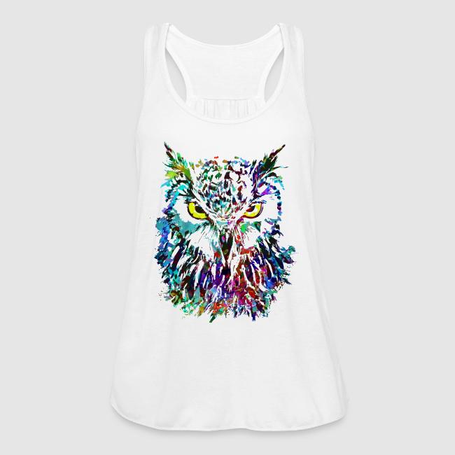 Colorful Owl - Owlet Head Drawing