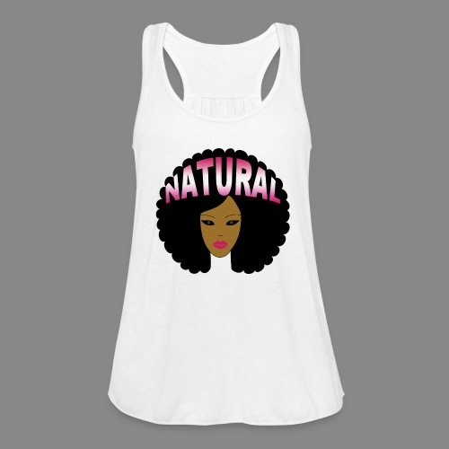 Natural Afro (Pink) - Women's Flowy Tank Top by Bella