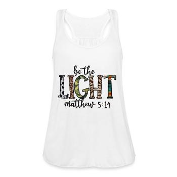 Be The Light - Women's Flowy Tank Top by Bella - white - Front - Julia (174cm)