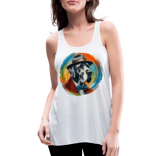 Great Dane Cartoon - Women's Flowy Tank Top by Bella