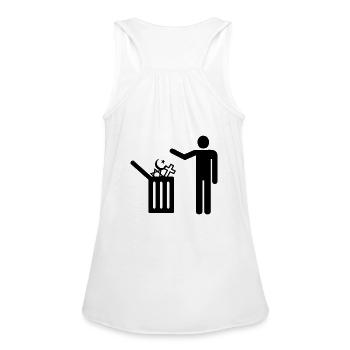 religion - garbage - Women's Flowy Tank Top by Bella - white - Back - Julia (174cm)