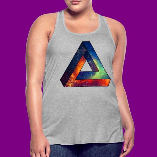 Unique Spacy Impossible Triangle - Women's Flowy Tank Top by Bella