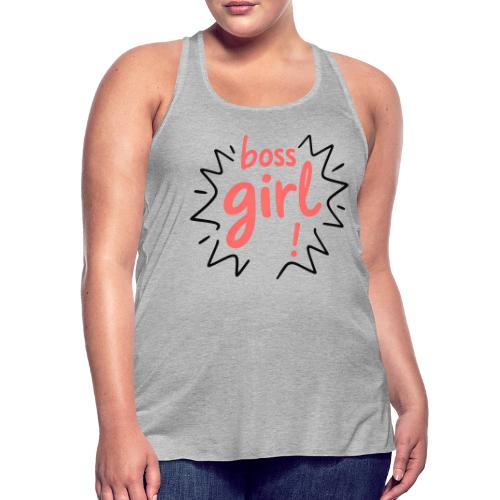 Boss Girl Bold Feminist Statement - Women's Flowy Tank Top by Bella