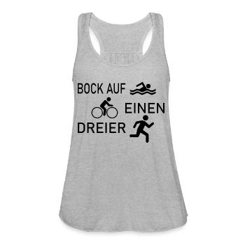 triathlon - Women's Flowy Tank Top by Bella - heather gray - Front - Julia (174cm)