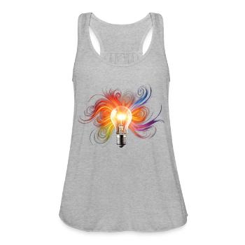 Light - Women's Flowy Tank Top by Bella - heather gray - Front - Julia (174cm)