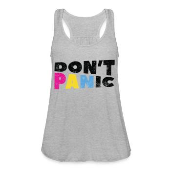 Pan Pride LGBTQ - Women's Flowy Tank Top by Bella - heather gray - Front - Julia (174cm)