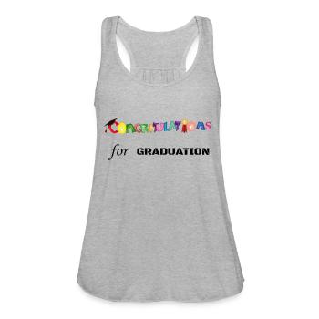 Congratulations for graduation - Women's Flowy Tank Top by Bella - heather gray - Front - Julia (174cm)