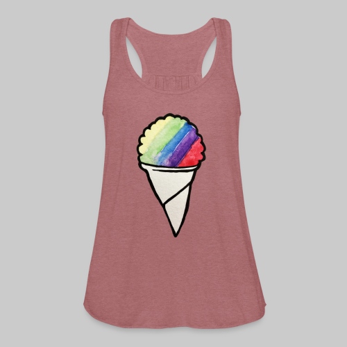 Snow Cone Rainbow for Summer - Women's Flowy Tank Top by Bella