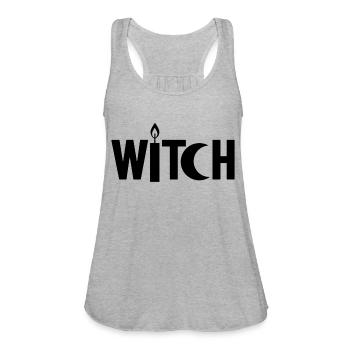 Witch - Women's Flowy Tank Top by Bella - heather gray - Front - Julia (174cm)