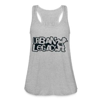 Streetwear Design. - Women's Flowy Tank Top by Bella - heather gray - Front - Julia (174cm)