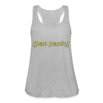 Pan Panic Subtitles - Women's Flowy Tank Top by Bella - heather gray - Front - Julia (174cm)