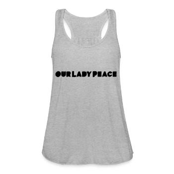 religion mary logo - Women's Flowy Tank Top by Bella - heather gray - Front - Julia (174cm)