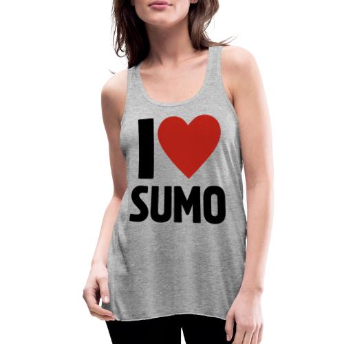I Love Sumo – Bold Minimalist Sumo Wrestling Fan - Women's Flowy Tank Top by Bella