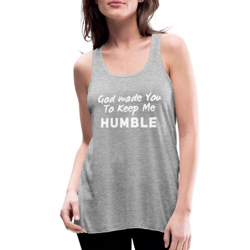 Christian humility (white) - Women's Flowy Tank Top by Bella