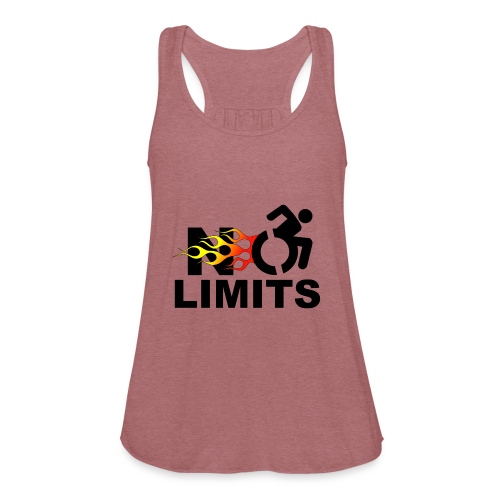 No limits for me with my wheelchair - Women's Flowy Tank Top by Bella