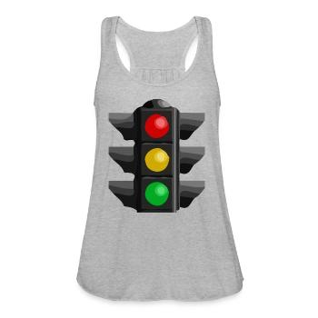 Traffic Light - Women's Flowy Tank Top by Bella - heather gray - Front - Julia (174cm)