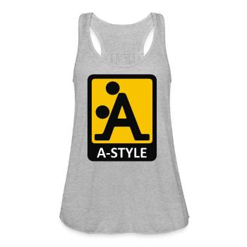 a style position - Women's Flowy Tank Top by Bella - heather gray - Front - Julia (174cm)