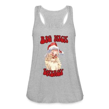 big nick energy - Women's Flowy Tank Top by Bella - heather gray - Front - Julia (174cm)