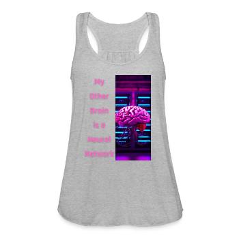My Other Brain is a Neural network - Women's Flowy Tank Top by Bella - heather gray - Front - Julia (174cm)