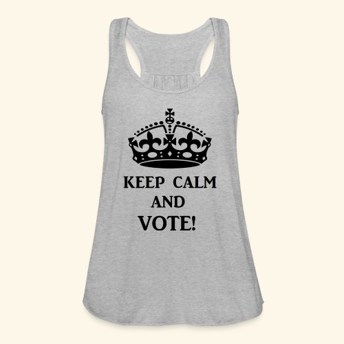 keep calm vote blk - Women's Flowy Tank Top by Bella