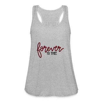 Forever to the Active - Women's Flowy Tank Top by Bella - heather gray - Front - Julia (174cm)