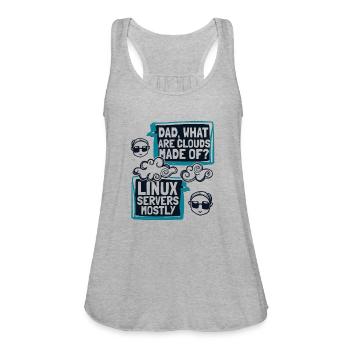 Dad What Are Clouds Made Of Full Stack Software - Women's Flowy Tank Top by Bella - heather gray - Front - Julia (174cm)