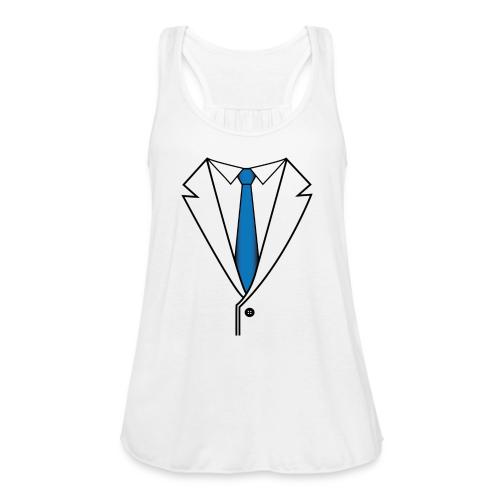 Suit with Blue Tie - Women's Flowy Tank Top by Bella