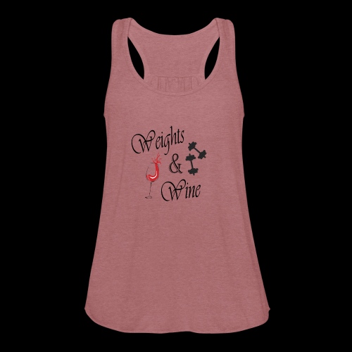 weights and wine - Women's Flowy Tank Top by Bella