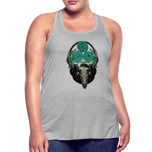 The Antlered Crown (Color Text) - Women's Flowy Tank Top by Bella