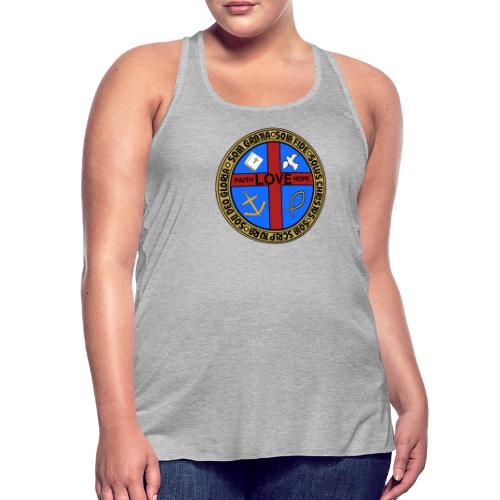 Five Solas Faith Hope Love Shirt–Christian Symbols - Women's Flowy Tank Top by Bella