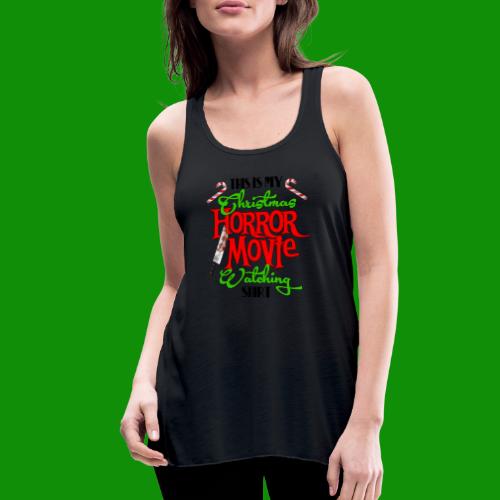Christmas Horror Movie Watching Shirt - Women's Flowy Tank Top by Bella
