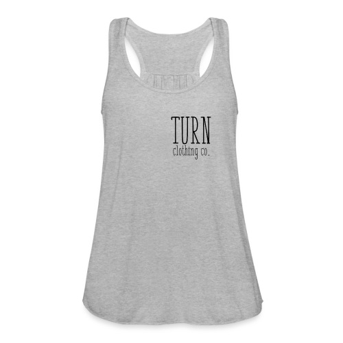 Turn Clothing Co logo black small 3 - Women's Flowy Tank Top by Bella