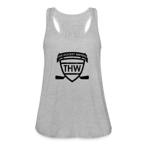The Hockey Writers Distressed Logo - black - Women's Flowy Tank Top by Bella