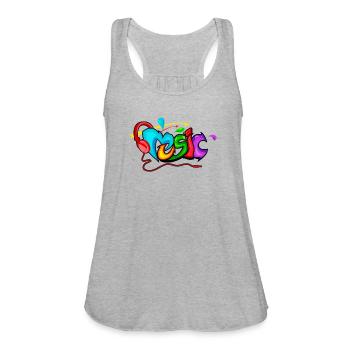 Graffiti Style - Women's Flowy Tank Top by Bella - heather gray - Front - Julia (174cm)