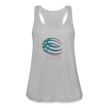 Style - Women's Flowy Tank Top by Bella - heather gray - Front - Julia (174cm)