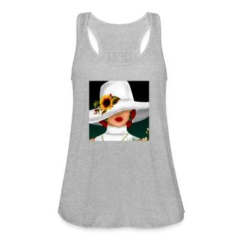 Style woman - Women's Flowy Tank Top by Bella - heather gray - Front - Julia (174cm)