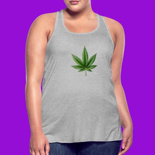 Cannabis Leaf - Women's Flowy Tank Top by Bella