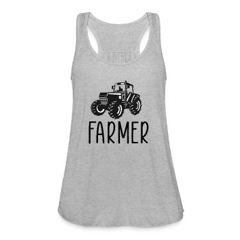 Farmer - Women's Flowy Tank Top by Bella - heather gray - Front - Julia (174cm)
