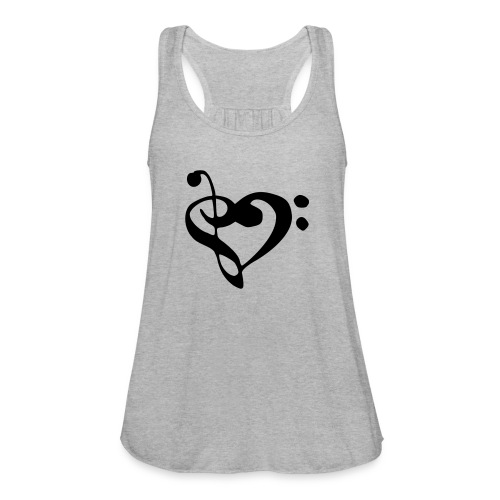 musical note with heart - Women's Flowy Tank Top by Bella
