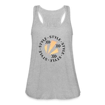 style - Women's Flowy Tank Top by Bella - heather gray - Front - Julia (174cm)