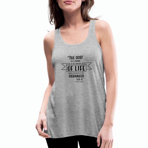 T-SHIRT HENRY THOREAU QUOTE - Women's Flowy Tank Top by Bella