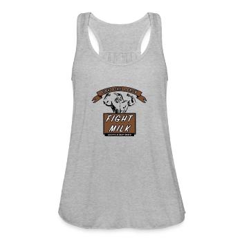 Crow Milk - Women's Flowy Tank Top by Bella - heather gray - Front - Julia (174cm)