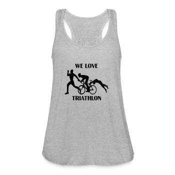 TRIATHLON - Women's Flowy Tank Top by Bella - heather gray - Front - Julia (174cm)