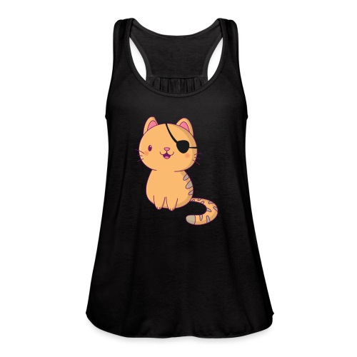 Cat with 3D glasses doing Vision Therapy! - Women's Flowy Tank Top by Bella