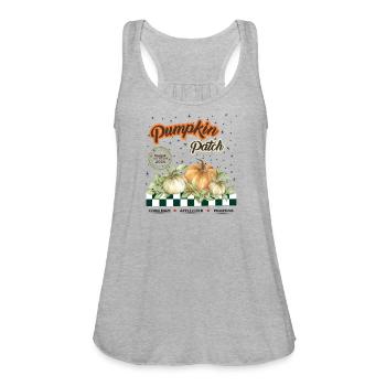 Pumpkin Patch Autumn Mood - Women's Flowy Tank Top by Bella - heather gray - Front - Julia (174cm)