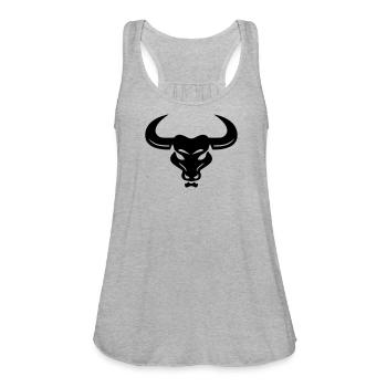bull - Women's Flowy Tank Top by Bella - heather gray - Front - Julia (174cm)